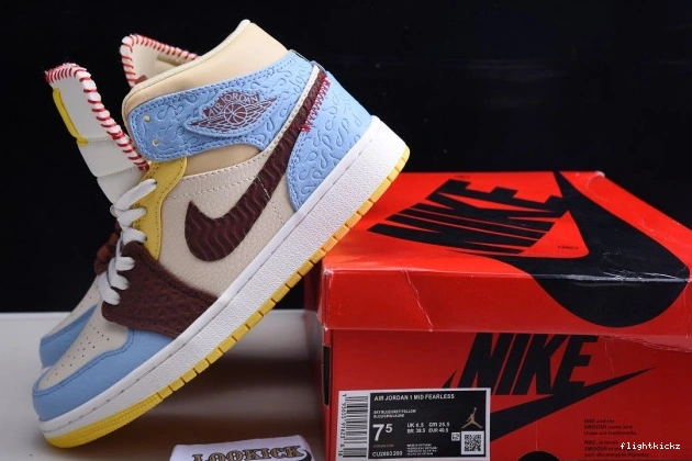 Rouge Jordan Fearless Air SE 1 Mid CU2803-200 Chateau x Maison 1021